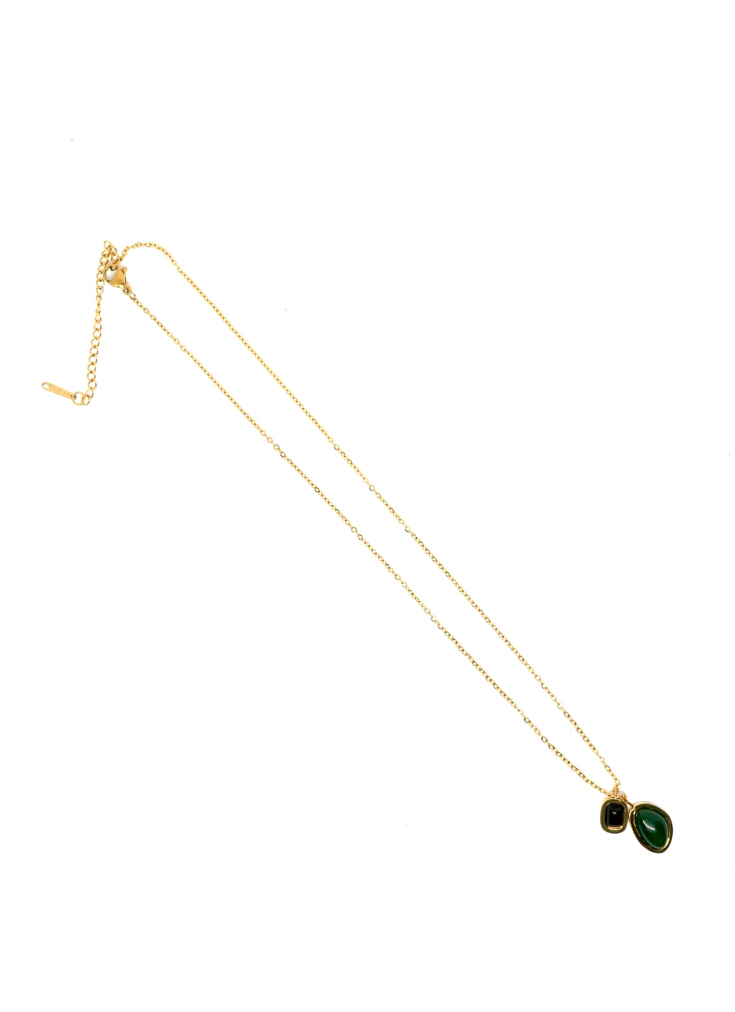 Emerald Twin Pendant necklace