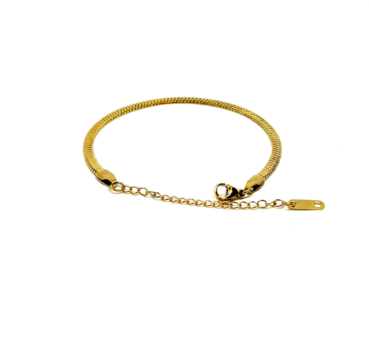 Golden Sleek Herringbone Bracelet