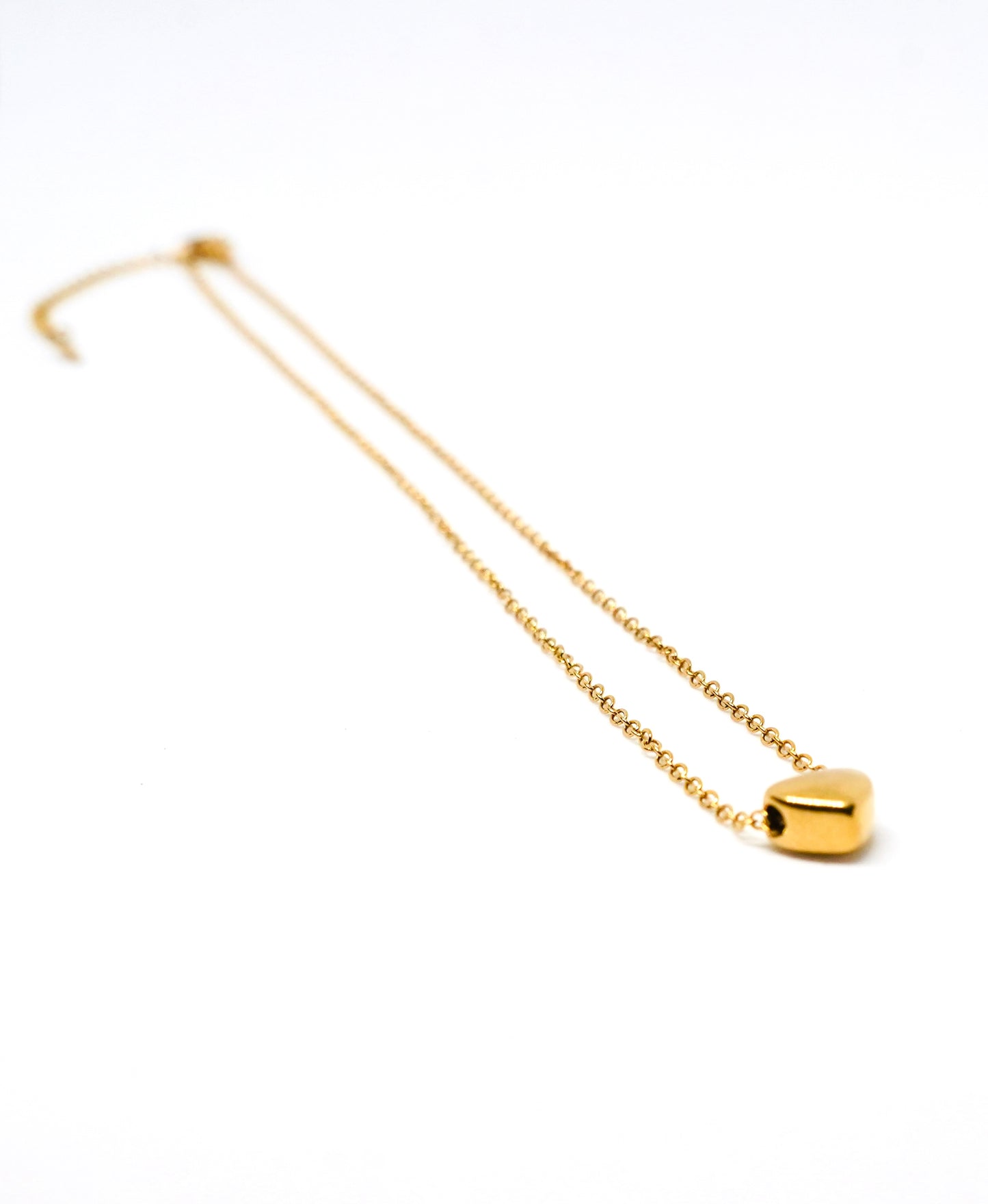 Simple Style Heart Shape 316L Three-Dimensional Pendant Necklace