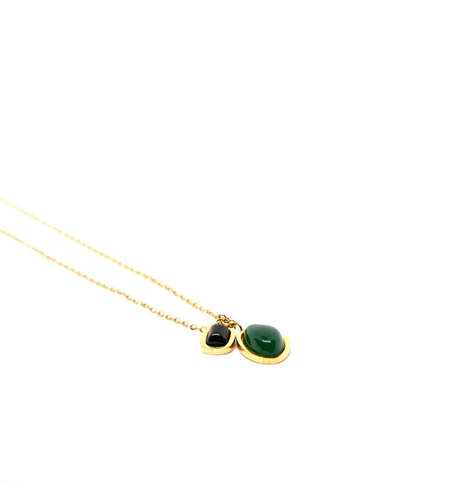 Emerald Twin Pendant necklace
