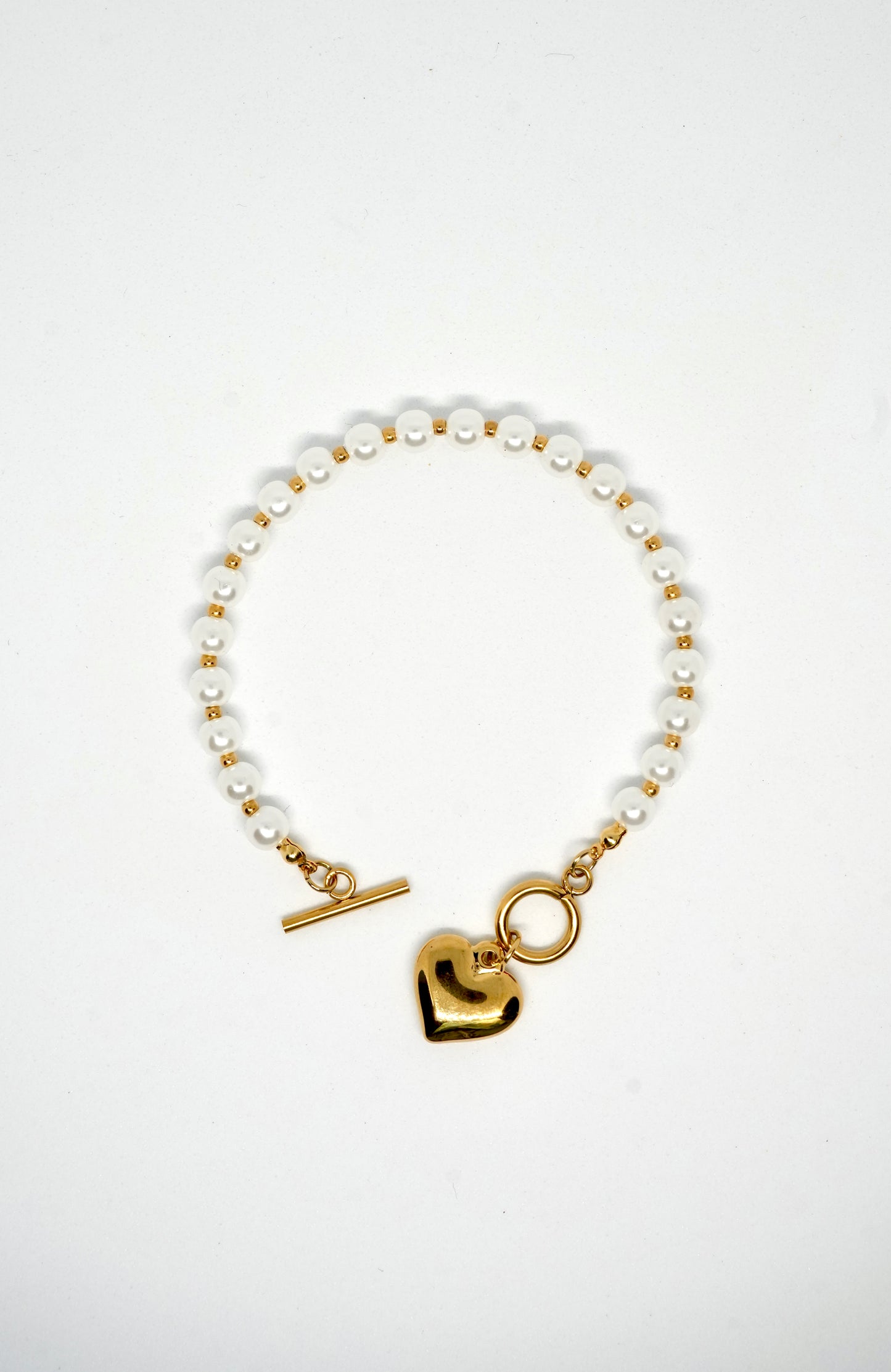 Simple Style Commute Heart Shape Pendant bracelet