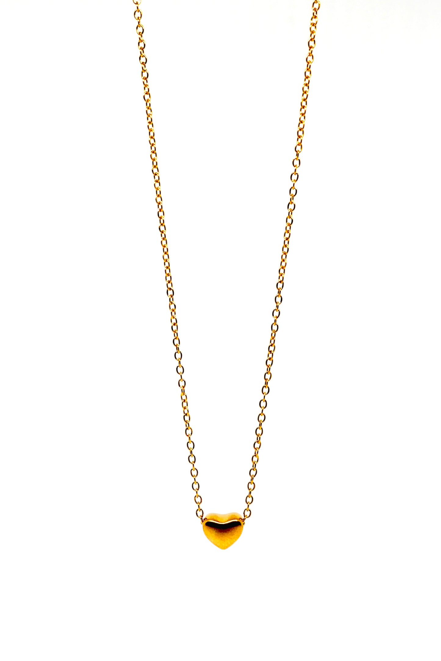Simple Style Heart Shape 316L Three-Dimensional Pendant Necklace
