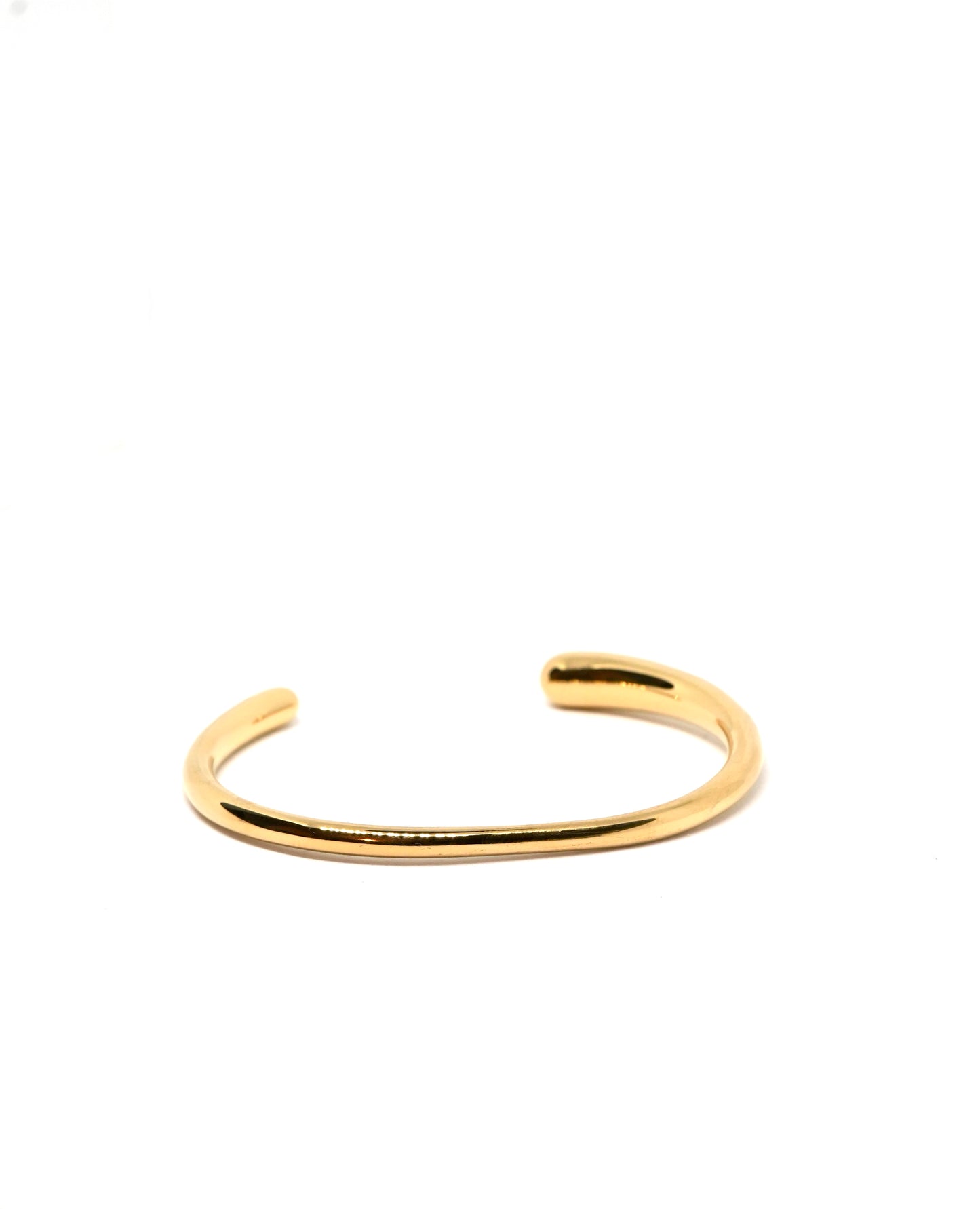 Simple Style Solid Color Cuff Bracelets gold