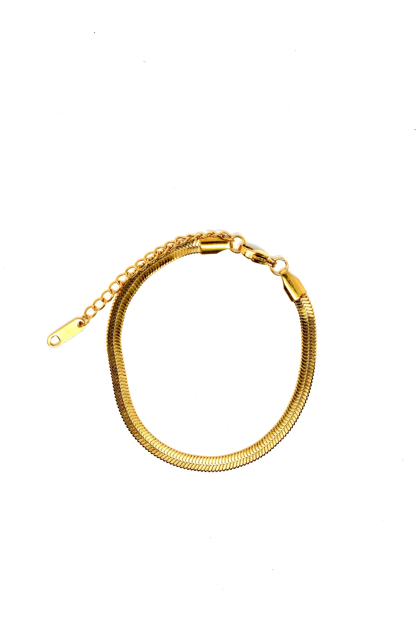 Golden Sleek Herringbone Bracelet