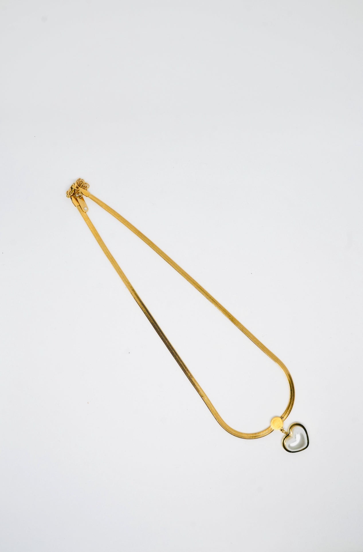 Snake Chain Love Pearl Necklace