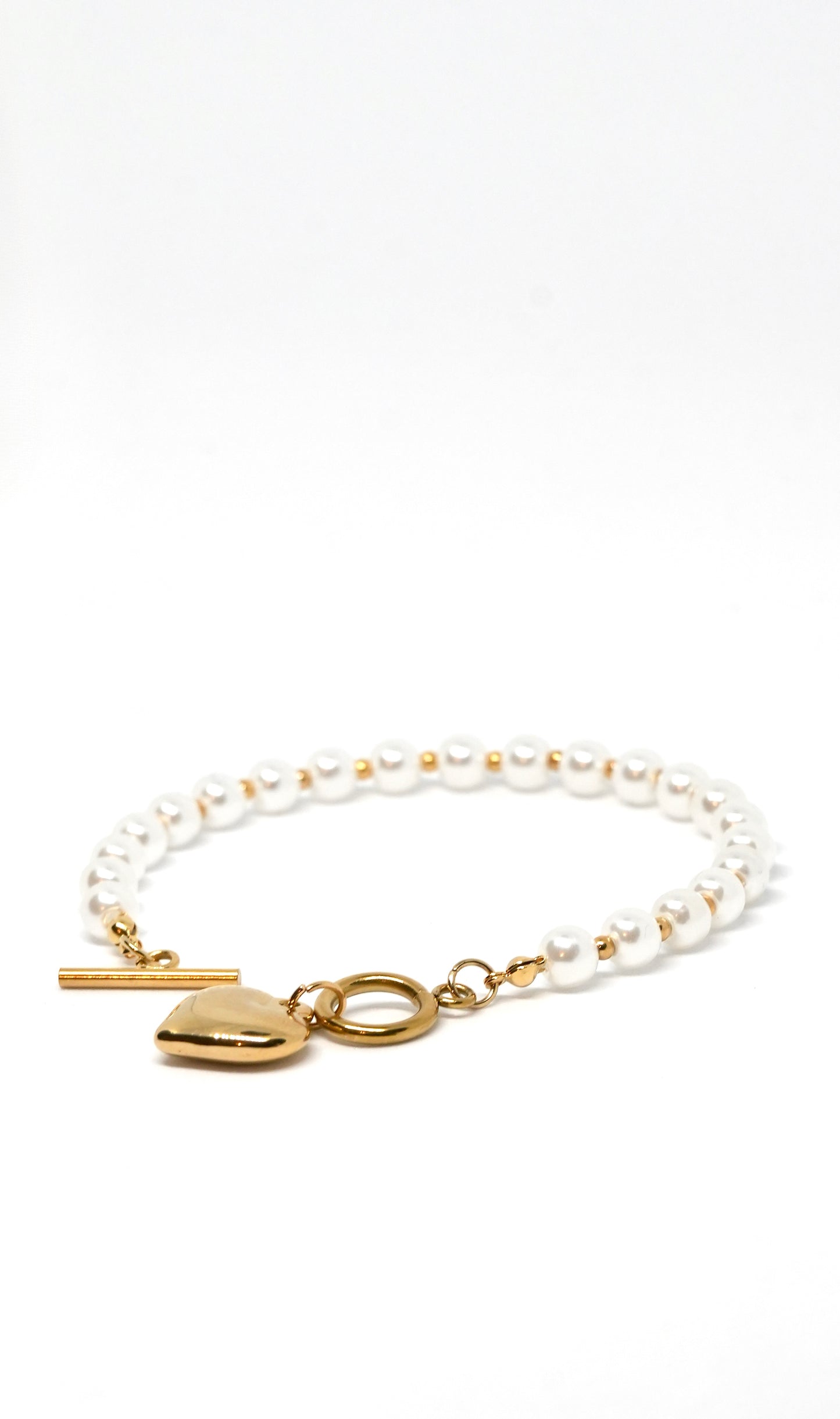 Simple Style Commute Heart Shape Pendant bracelet