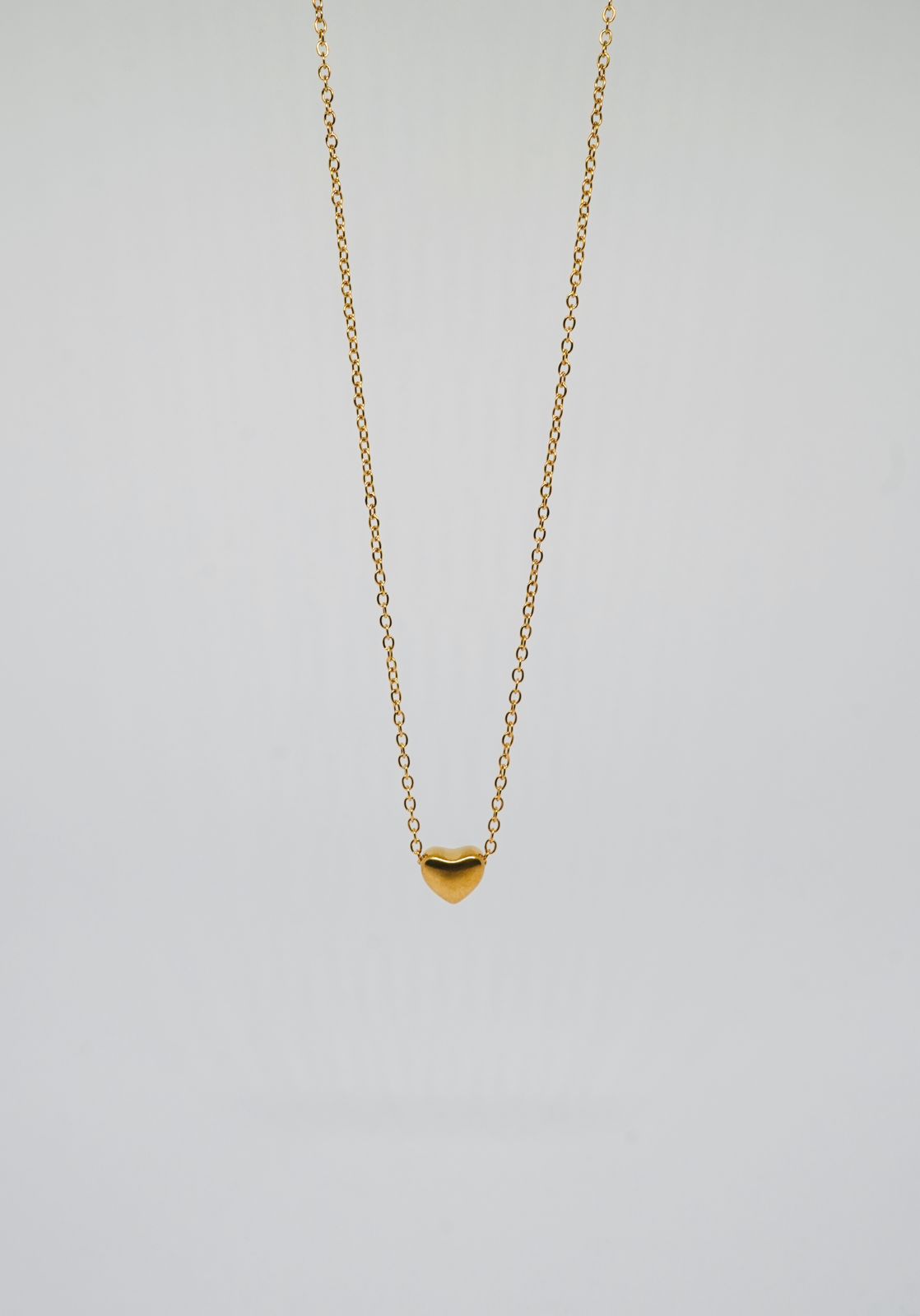 Simple Style Heart Shape 316L Three-Dimensional Pendant Necklace