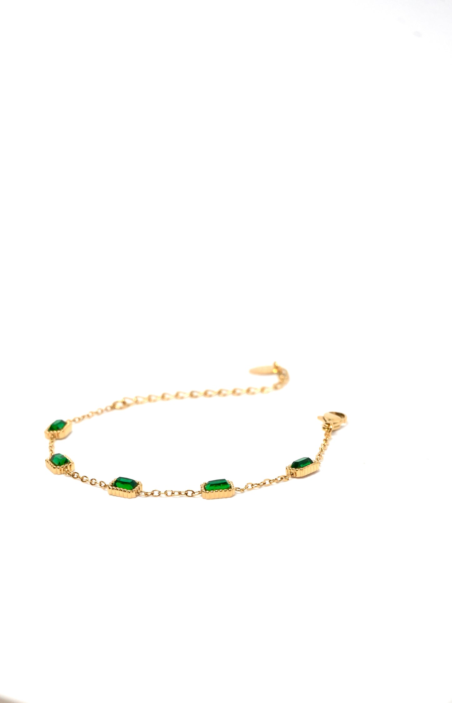 Elegant Green Stone Bracelet