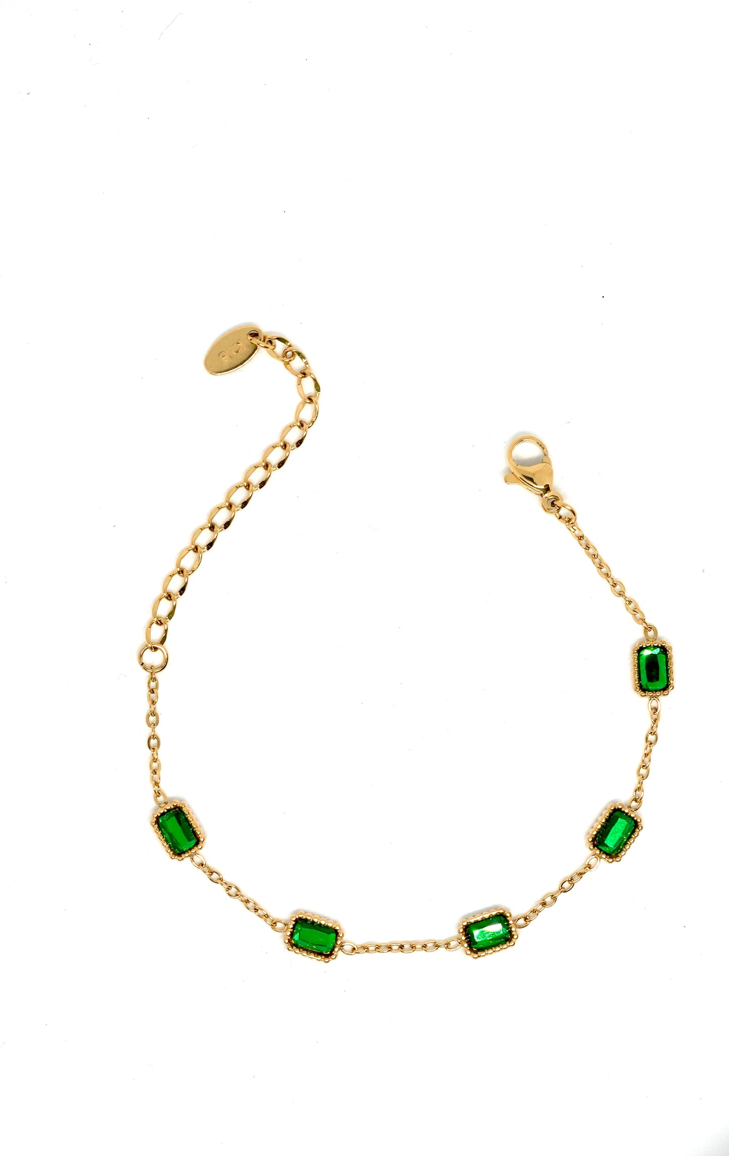 Elegant Green Stone Bracelet