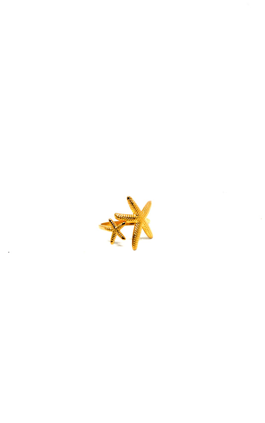 Retro Starfish Open Rings