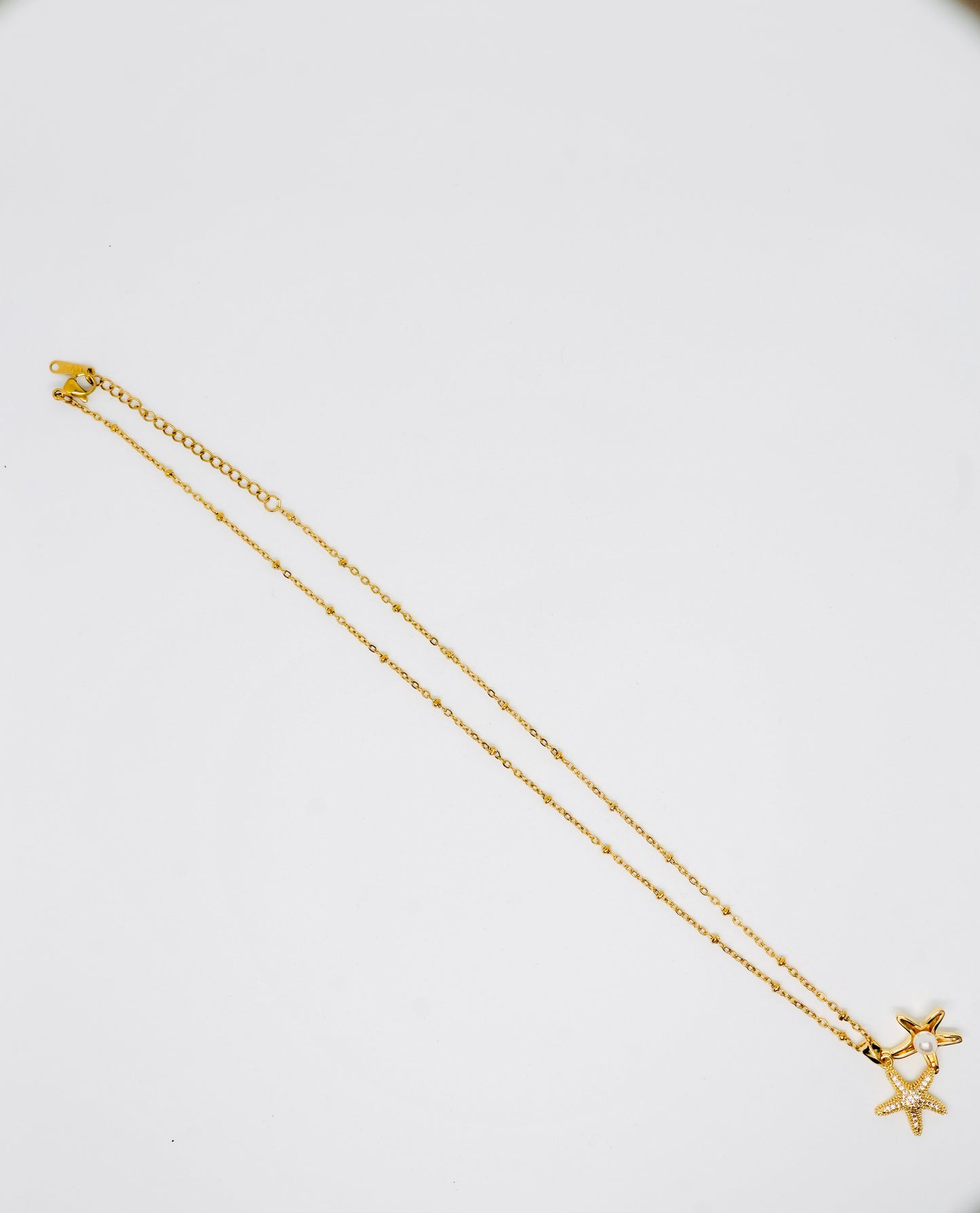 Beach Simple Style Beaded Starfish Shell Fish Tail Pendant Necklace