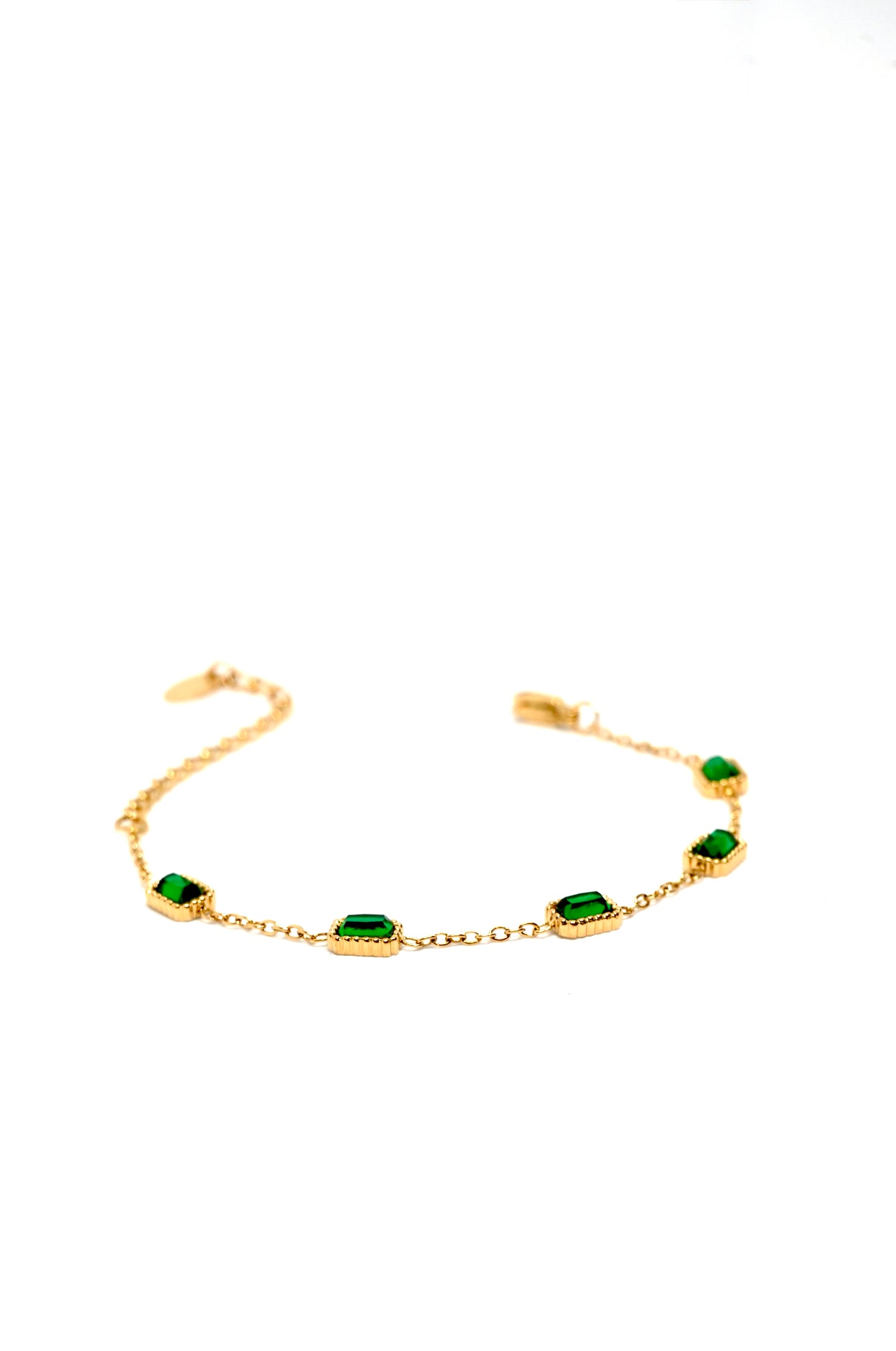 Elegant Green Stone Bracelet