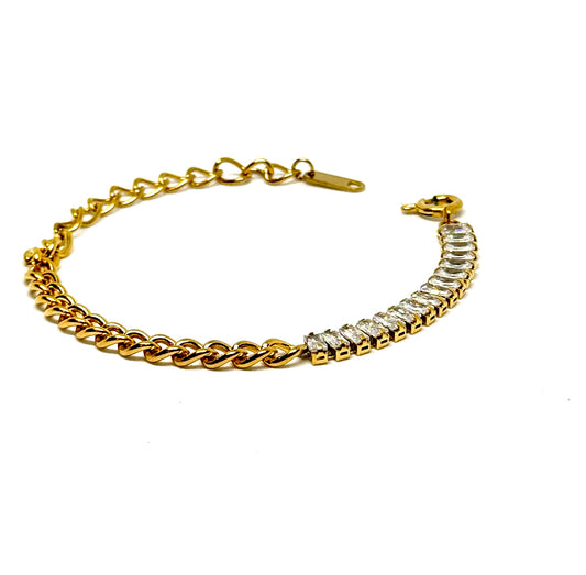 Dainty Cuban Crystal Bracelet