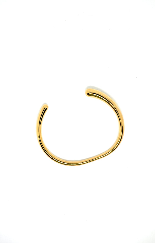 Simple Style Solid Color Cuff Bracelets gold and silver