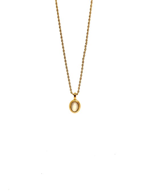 Delicate Moonstone Pendant Necklace