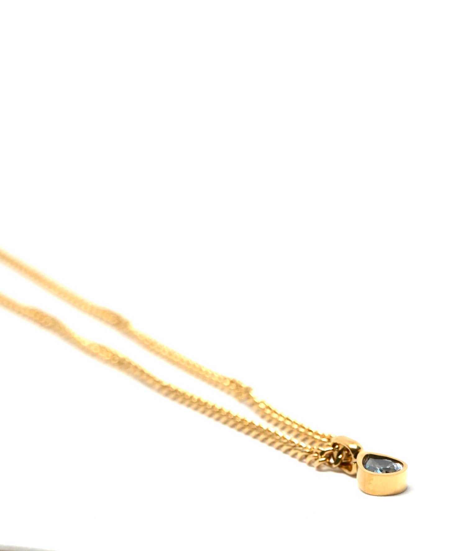 Ig Style Simple Style Oval Zircon Inlay Pendant Necklace Long Necklace