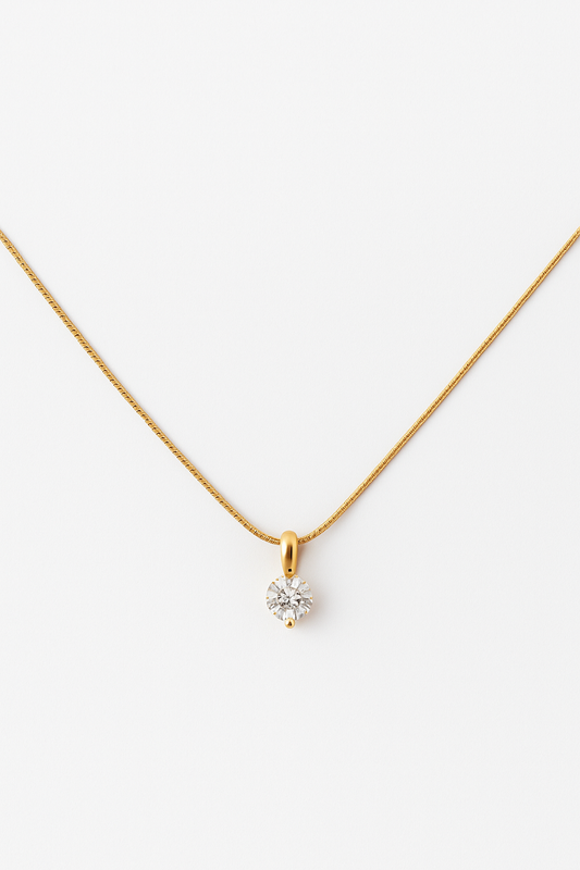 Elegant Glam Luxurious Solid Color Zircon Inlay Pendant Necklace