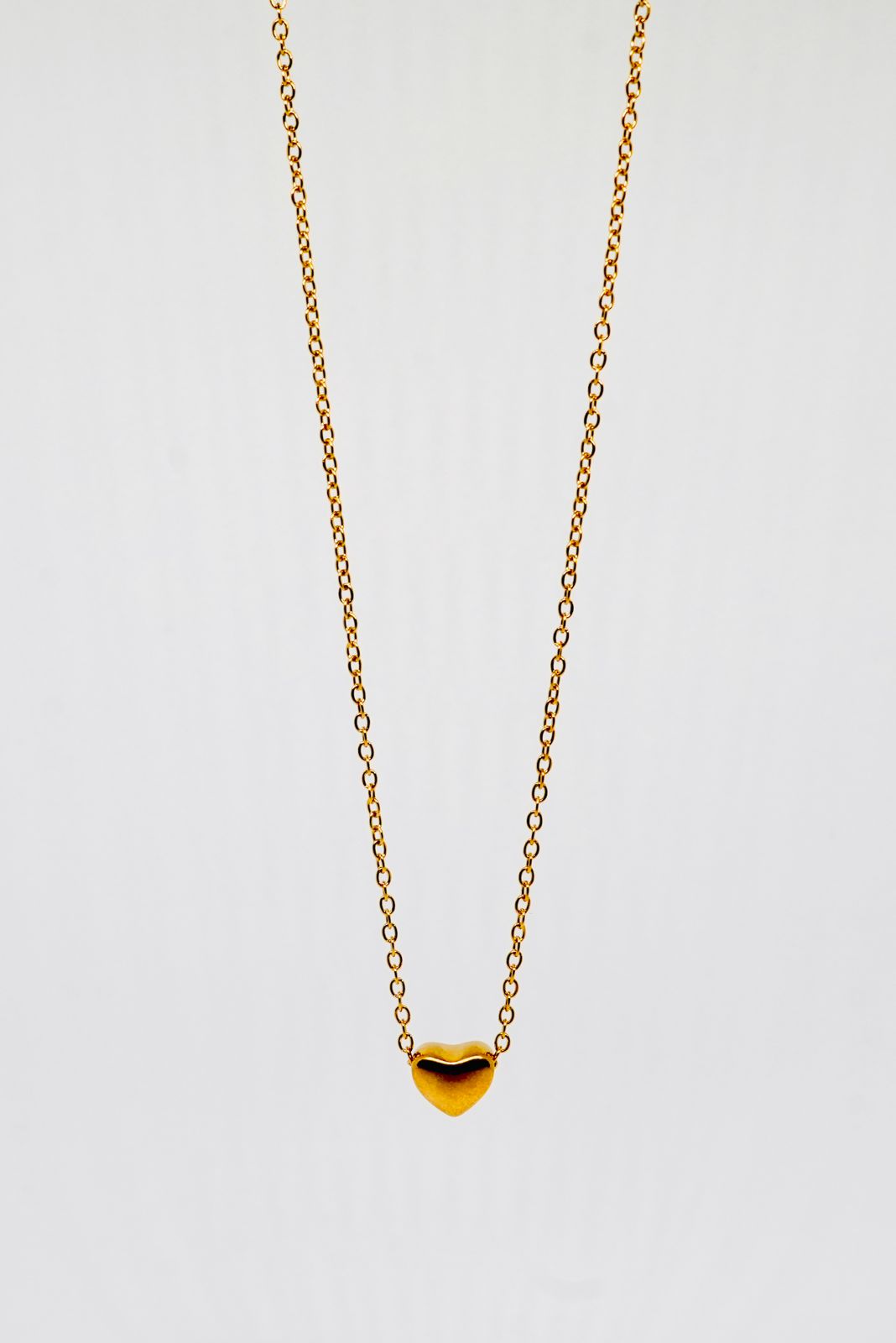 Simple Style Heart Shape 316L Three-Dimensional Pendant Necklace